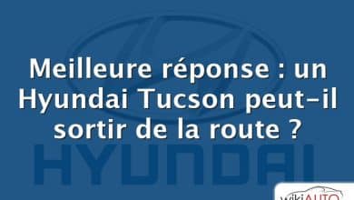 Meilleure réponse : un Hyundai Tucson peut-il sortir de la route ?